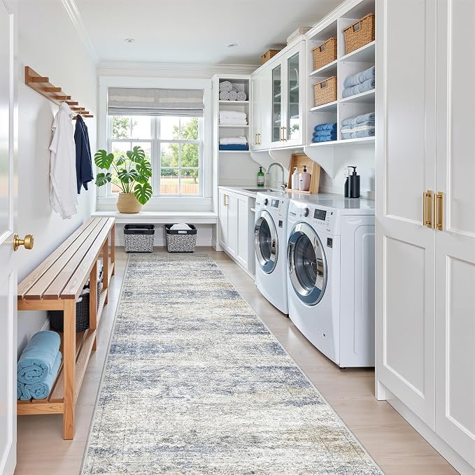 2'6 x 12' Runner Rug Non Slip, Washable Kitchen Rugs, Living Room, Long Rug - Image 4