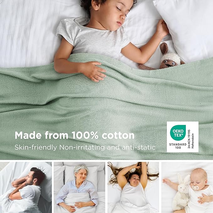 Bedsure GentleSoft 100% Cotton Large Blanket Oversized King - Image 2
