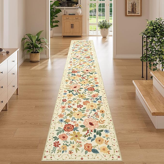 DUKINO 2x12 Washable Runner Rug, Non Slip Long Kitchen Rugs, Low Pile, Soft - Image 8