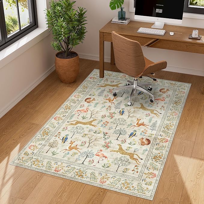 DUKINO 3x4 Rug, Washable Animal Area Rug - Image 3