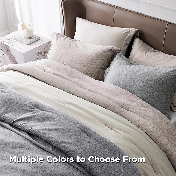 Bedsure King Size Comforter Set - Taupe Soft Bedding for All Seasons, Cationic Dyed Bed Set, 3 Pieces, 1 King Size Comforter (104"x90") and 2 Pillow Shams (20"x36"+2")