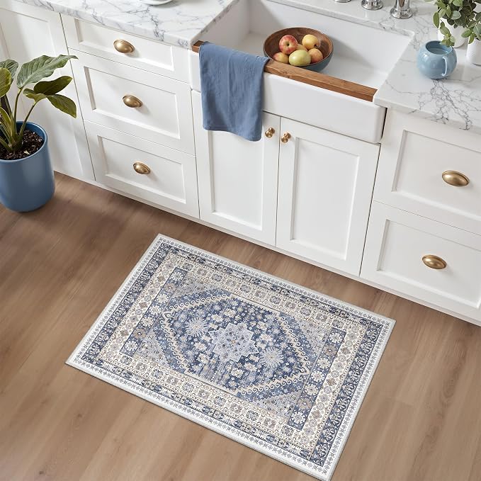 2x3 Rug Non Slip, Small Washable Entryway Rug, Runner - Image 8