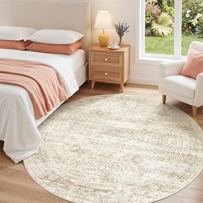 Round Rug 5ft, Circle Rug for Dining Room Table, Dining Room, Nursery Room - Image 3