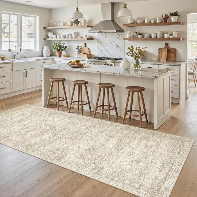 Soalmost Washable Kitchen Runner Rug 3x6 Hallway Entry Rugs Non-Slip, Foldable - Image 3