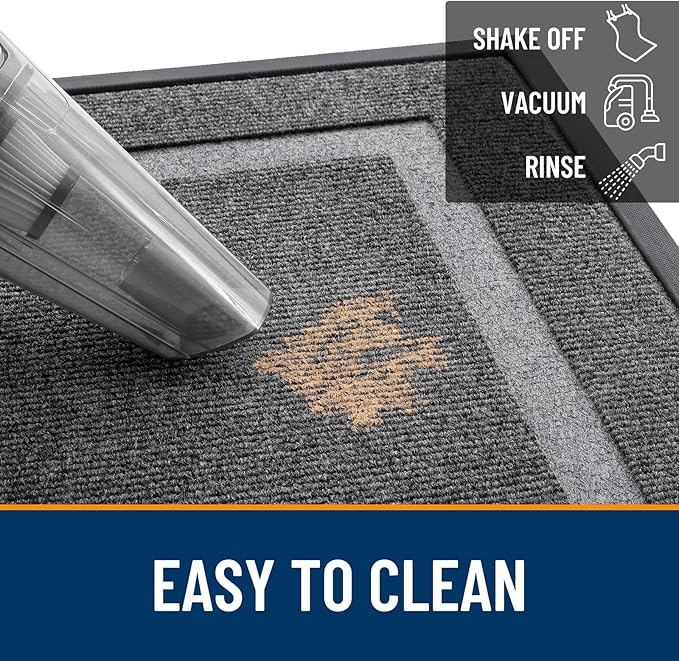 OLANLY Front Door Mat Outside 59x23, All-Season Heavy-Duty Rubber Doormat | - Image 6