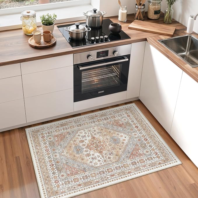 2x3 Rug Non Slip, Small Washable Entryway Rug, Runner - Image 4