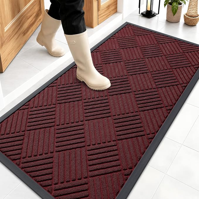 OLANLY Front Door Mat Outside Entrance 47x23, Waterproof Heavy-Duty Doormat | by OLANLY