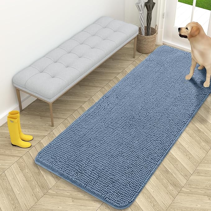 OLANLY Dog Door Mat for Muddy Paws 59x24, Super Absorbent Chenille Mud Mat | by OLANLY