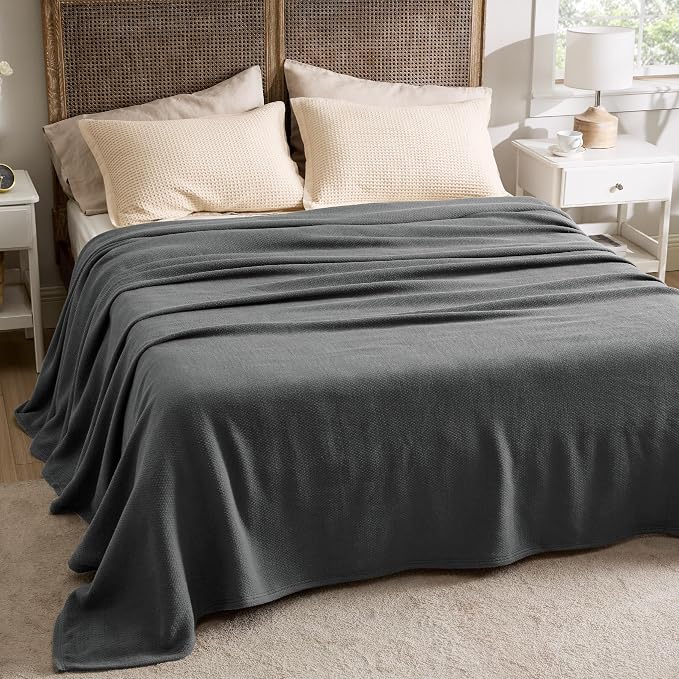 Bedsure GentleSoft 100% Cotton Blanket Queen Size - Image 5