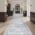 Soalmost Hallway Runner Rug 2'6" x 16' Washable Long Kitchen Rugs Grey | by Soalmost