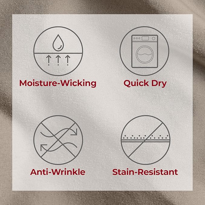 Mellanni Extra Deep Split King Sheets - 5 PC Iconic Collection Bedding - Hotel Luxury, Ultra Soft, Cooling Bed Sheets - Wrinkle, Fade, Stain Resistant (Split King, Tan)