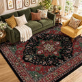 RELEANY Washable Area Rug, Water Repellent, Pet Friendly, Vintage Floral Boho by RELEANY
