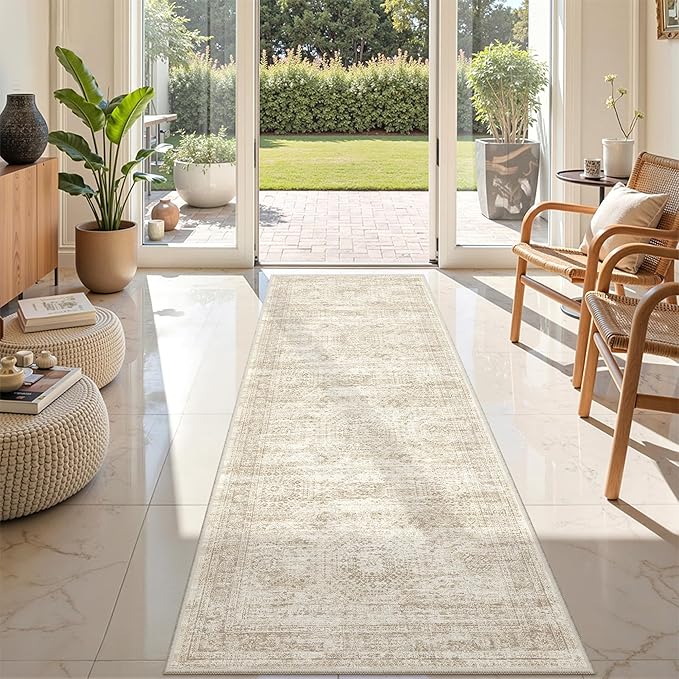 2x8 Runner Rug Non Slip, Washable Hallway Runner Rug, Nursery Room, Soft Runner - Image 3