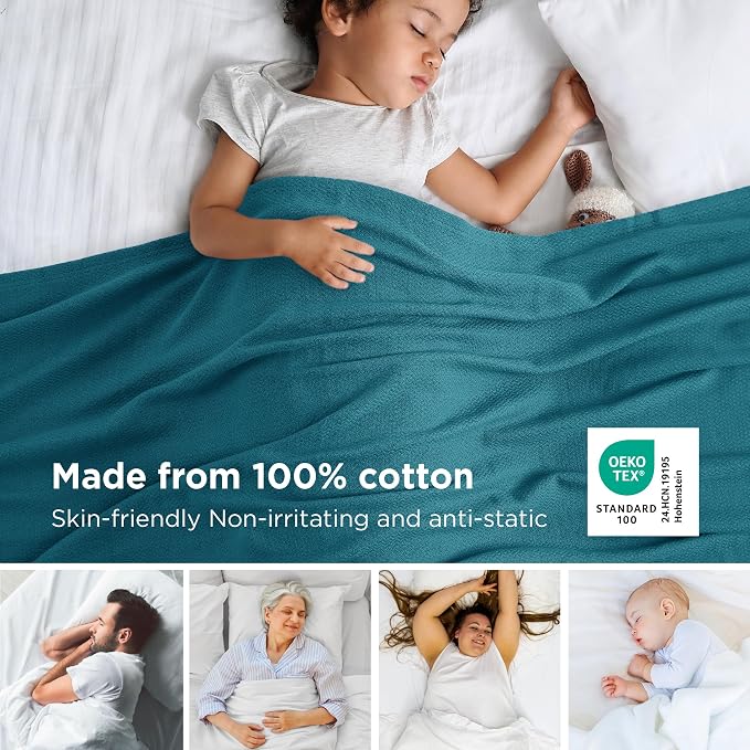 Bedsure GentleSoft 100% Cotton Blanket King Size - Image 2