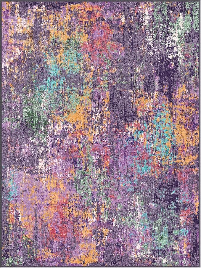 RELEANY Washable 2'x3' Abstract Area Rug - Image 8