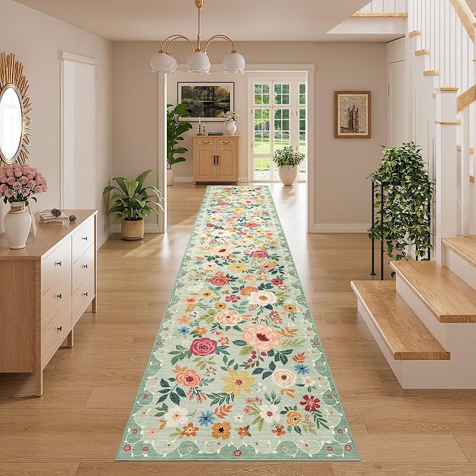 DUKINO 3x14 Washable Runner Rug, Non Slip Long Kitchen Runner Rug, Low Pile - Image 4