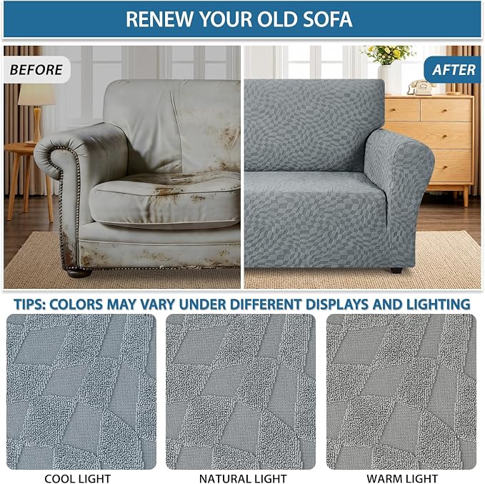 ZNSAYOTX 1 Piece Stretch Loveseat Covers - Image 5