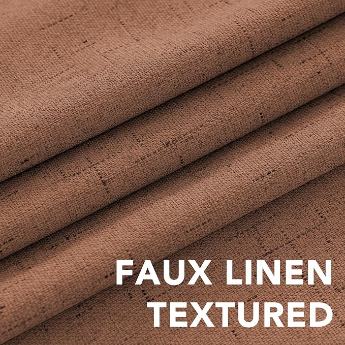 H.VERSAILTEX Linen Blackout Curtains 108 Inches Long 100% Blackout Thermal - Image 4