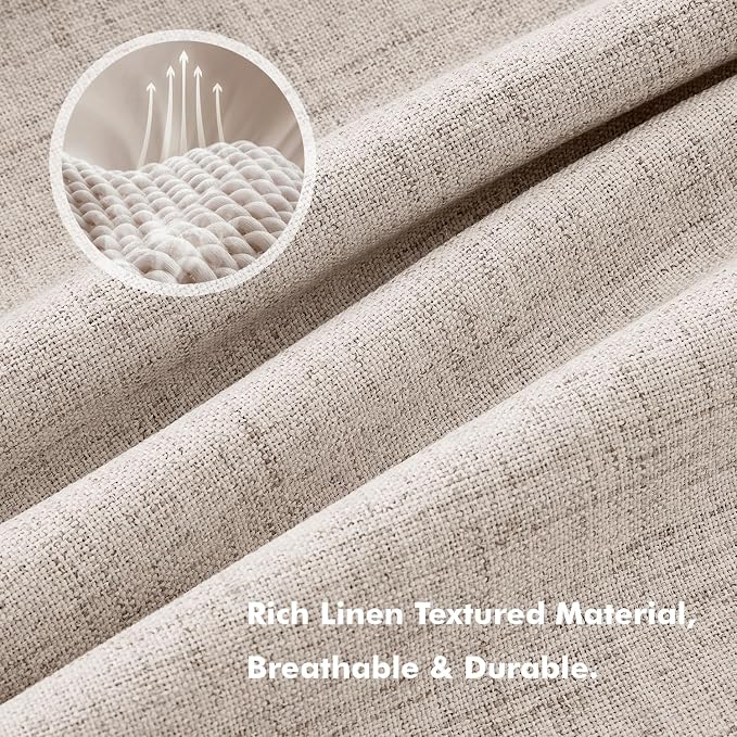 MIULEE 100% Blackout Linen Curtains - Image 3