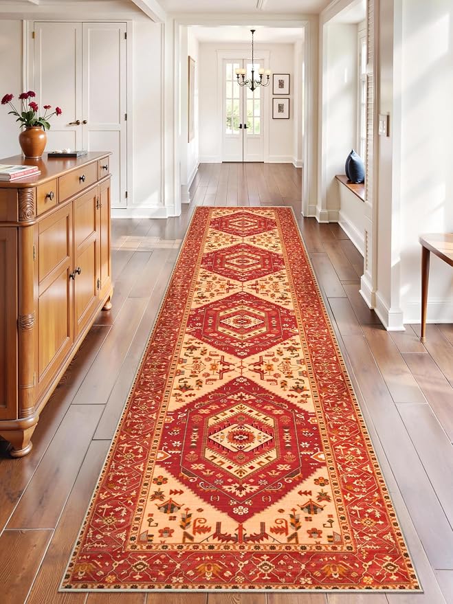 SERISSA 2'6"x12' Washable Non Slip Boho Runner Rug by SERISSAHomeDecorCollection
