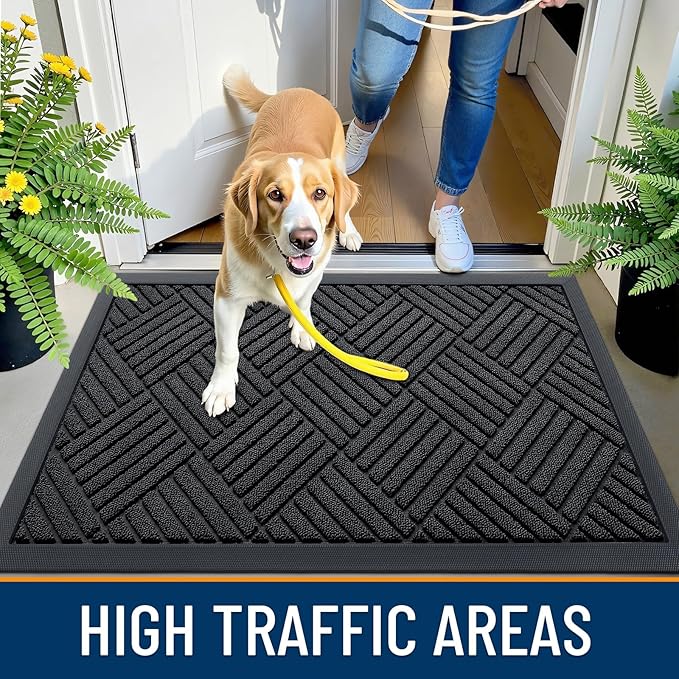 OLANLY Front Door Mat Outside Entrance 35x23, Waterproof Heavy-Duty Doormat | - Image 6