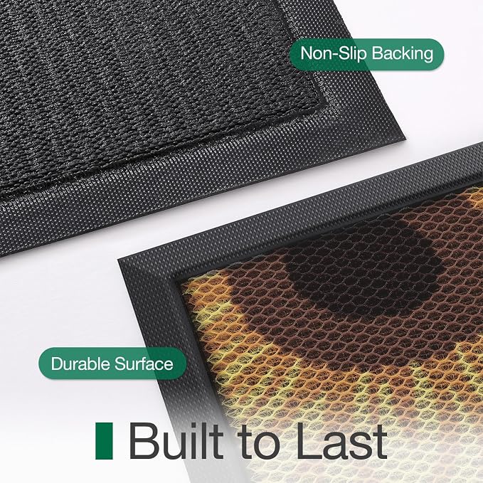LUMI Outside Welcome Door Mat 32x47, Non-Slip Durable Rubber Easy Clean | - Image 9