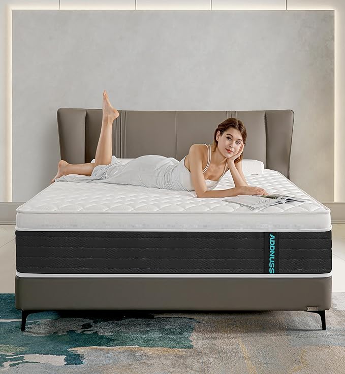Full Mattresses,Memory Foam Hybrid 10 Inch Full Size Mattress,Black&White Pocket Spring Full Size Black&White Mattress,CertiPUR-US.