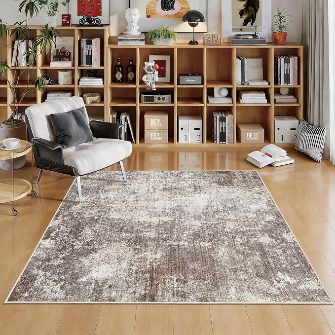 Washable 5x5 Area Rug Square – Non-Slip Soft Indoor Rug by BYYVOORugsforYourHome