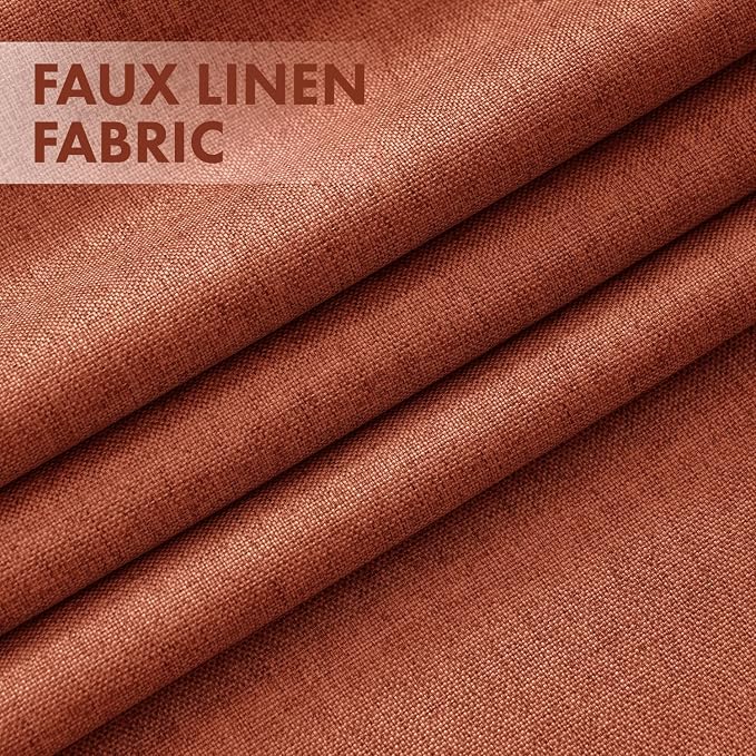 MIULEE Fall 100% Blackout Linen Curtains - Image 3