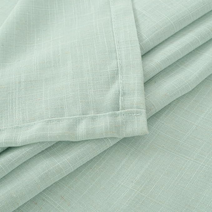 BGment Light Green Linen Curtains 40 Inches Long - Image 7