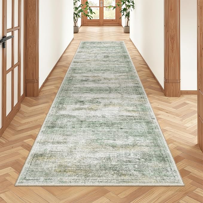2x8 Runner Rug Non Slip, Washable Hallway Runner Rug, Nursery Room, Soft Runner by Restydon