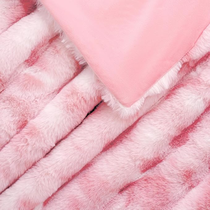 Luxury Faux Rabbit Fur Twin Blanket - Image 3