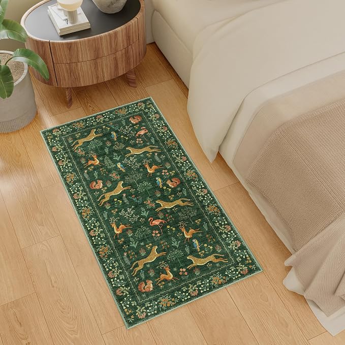 DUKINO 2x4 Rug for Entryway, Animal Washable Runner Rug for Kitchen, Low Pile - Image 4