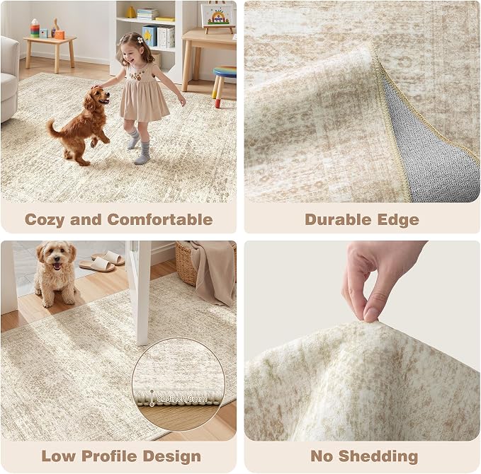 Kitchen Rugs Sets of 3, 2x3 2x4 2x5 Rug Runner, Dining Room, Soft Runner Rug - Image 7