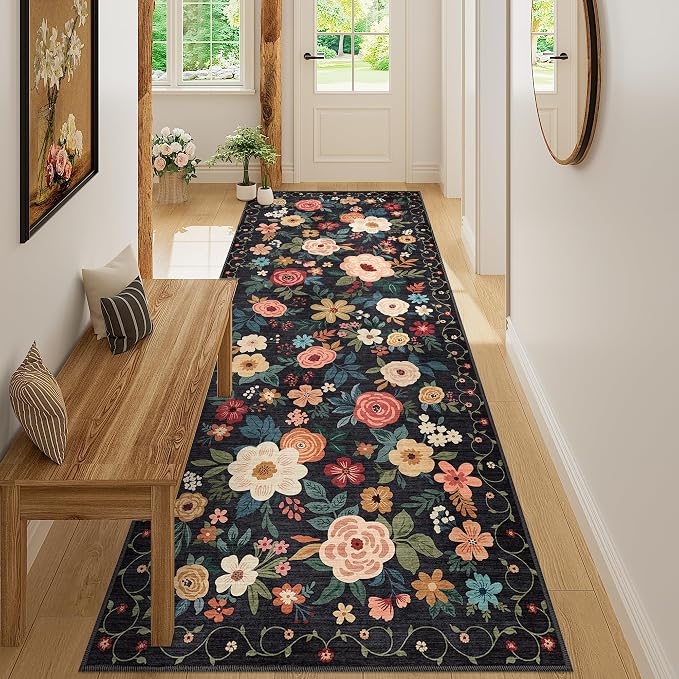 DUKINO 3x8 Kitchen Runner Rug, Washable Rug by DUKINO