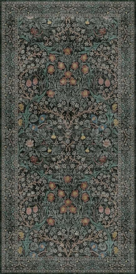 Dark Green Washable 3x6 Runner Rug - Image 8