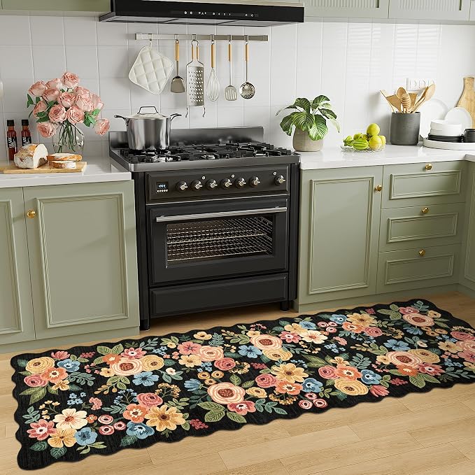 DUKINO 2x10 Runner Rug for Hallway, Washable Kitchen Rug Non Slip, Low Pile - Image 4