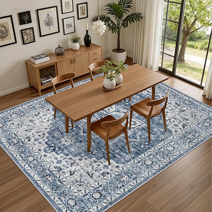 5x7 Area Rugs Living Room: Washable Vintage Rug - Image 5