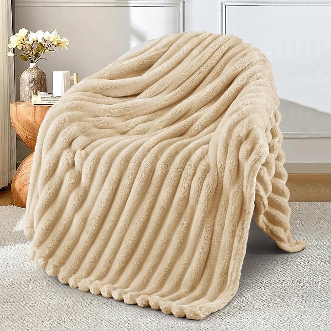 Exclusivo Mezcla Striped Fleece Throw Blanket by ExclusivoMezcla