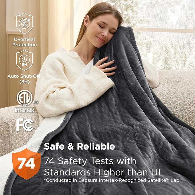 Bedsure Heated Blanket Throw, Soft Electric Blanket - Image 6