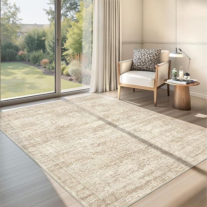 4x6 Area Rug for Entryway, Washable Kitchen Rug, Living Room, Dining Room by Restydon