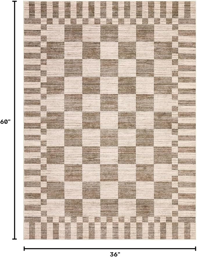 GarveeHome Checkered Rug 3x5 Area Rugs - Image 2