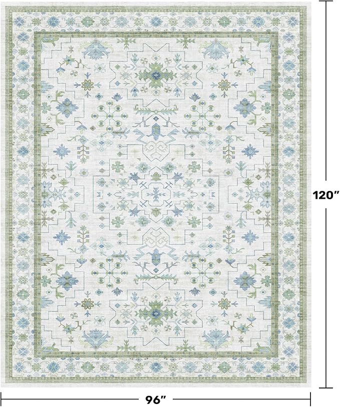 Blue and Green Living Room Rug 8x10 - Image 2