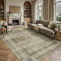 6x9 Area Rugs - Washable Vintage Retro Living Room Rug, Soft Ultra Thin Non by Yarooge