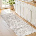 2x5 Rug Runners for Hallways Non Slip, Kitchen Rugs, Taupe | Washable Rugs for by Restydon