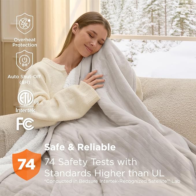 Bedsure Heated Blanket Full Size, Soft Electric Blanket - Image 6