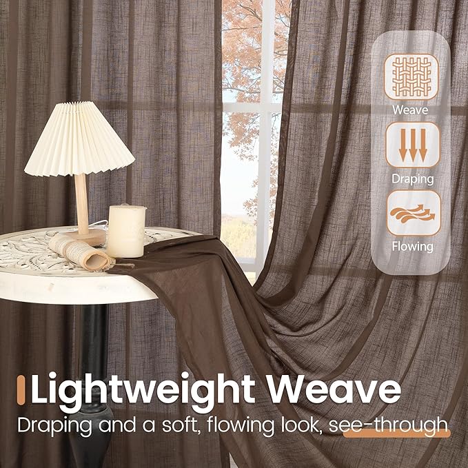BGment Long Linen Curtains 102 Inch Length - Image 4