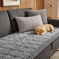 Fixwal Waterproof Flannel Dog Couch Cover, 27.6" x 70.9", Light Gray | by Fixwal