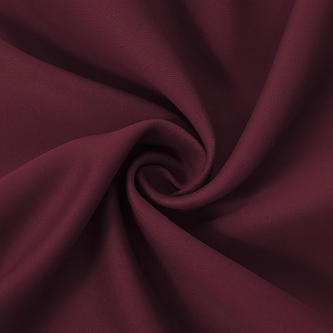Burgundy Red Thermal Blackout Curtains/42 x 95 Inch/Set of 2 Panels Room - Image 5