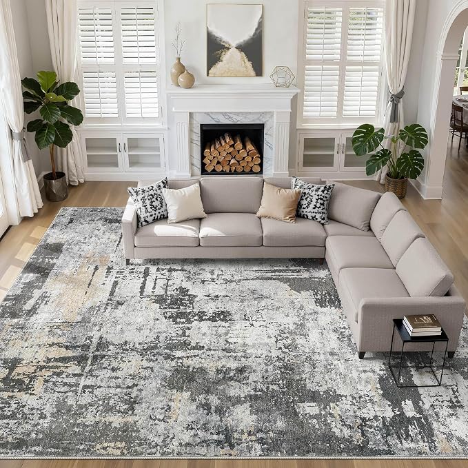 LOONGRUG 10x14 Area Rugs Washable Large Neutral Modern Living Room Rug | by LOONGRUG